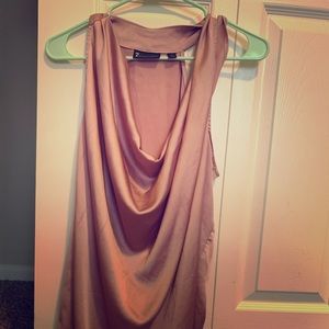 Pink satin blouse from New York and company